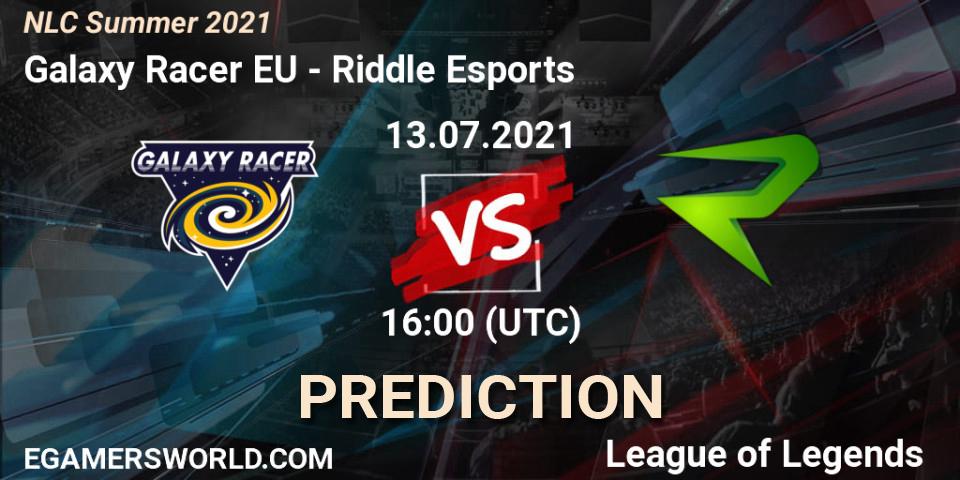 Galaxy Racer EU vs Riddle Esports: Match Prediction. 13.07.2021 at 16:00, LoL, NLC Summer 2021