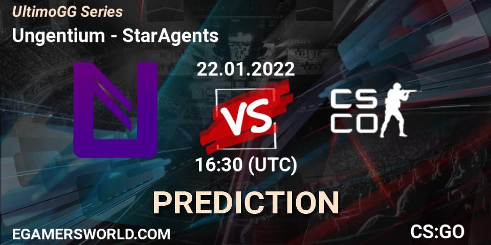 Ungentium vs StarAgents: Match Prediction. 22.01.2022 at 16:30, Counter-Strike (CS2), UltimoGG Series