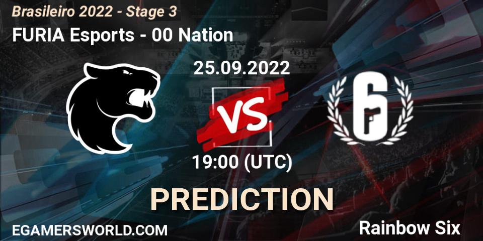 FURIA Esports vs 00 Nation: Match Prediction. 25.09.2022 at 19:00, Rainbow Six, Brasileirão 2022 - Stage 3