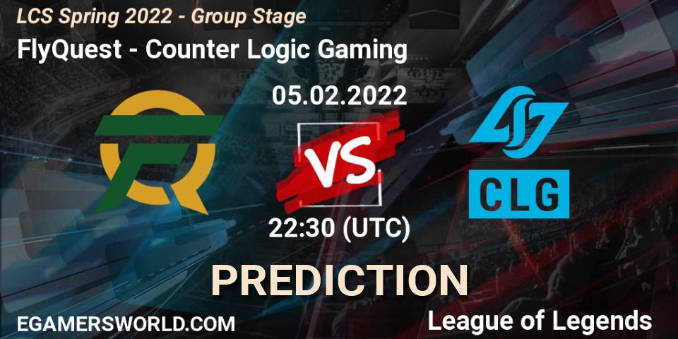 FlyQuest vs Counter Logic Gaming: Match Prediction. 05.02.22, LoL, LCS Spring 2022 - Group Stage
