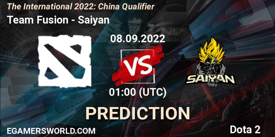 Team Fusion vs Saiyan: Match Prediction. 08.09.22, Dota 2, The International 2022: China Qualifier