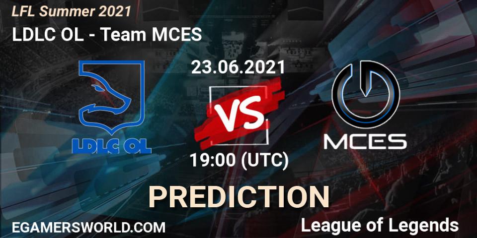 LDLC OL vs Team MCES: Match Prediction. 23.06.2021 at 19:00, LoL, LFL Summer 2021