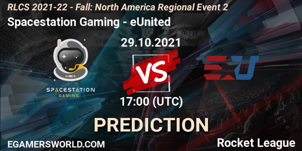 Spacestation Gaming vs eUnited: Match Prediction. 29.10.2021 at 17:00, Rocket League, RLCS 2021-22 - Fall: North America Regional Event 2