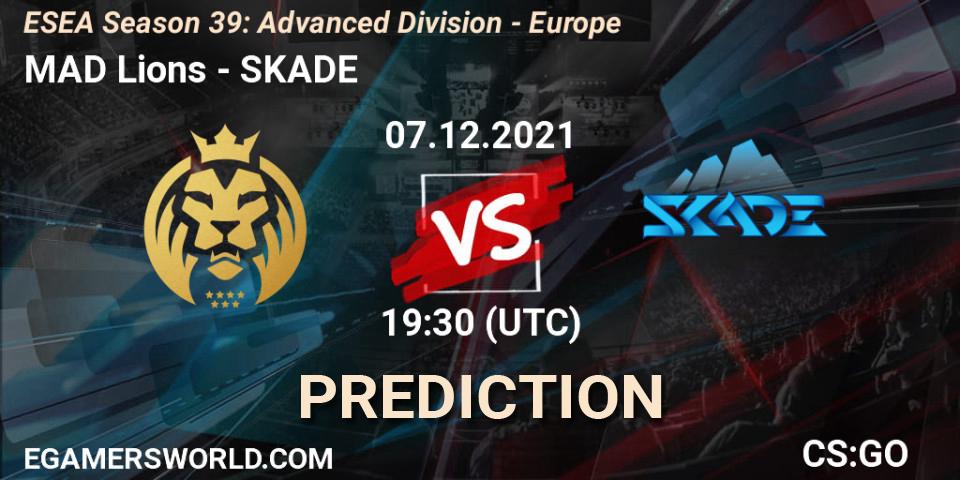 MAD Lions vs SKADE: Match Prediction. 07.12.2021 at 19:30, Counter-Strike (CS2), ESEA Season 39: Advanced Division - Europe
