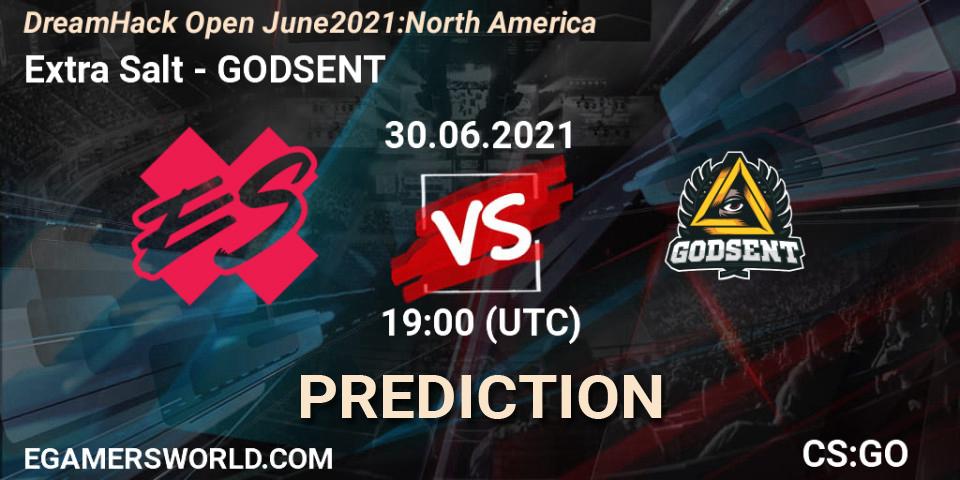 Extra Salt vs GODSENT: Match Prediction. 30.06.2021 at 19:00, Counter-Strike (CS2), DreamHack Open June 2021: North America