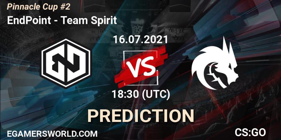 EndPoint vs Team Spirit: Match Prediction. 16.07.21, CS2 (CS:GO), Pinnacle Cup #2