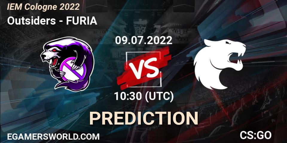 Outsiders vs FURIA: Match Prediction. 09.07.2022 at 10:30, Counter-Strike (CS2), IEM Cologne 2022