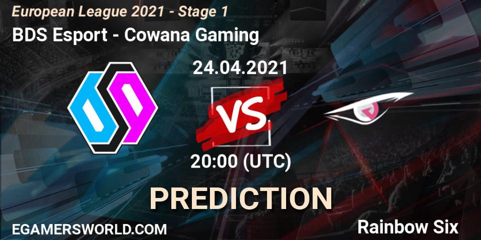 BDS Esport vs Cowana Gaming: Match Prediction. 24.04.2021 at 19:00, Rainbow Six, European League 2021 - Stage 1