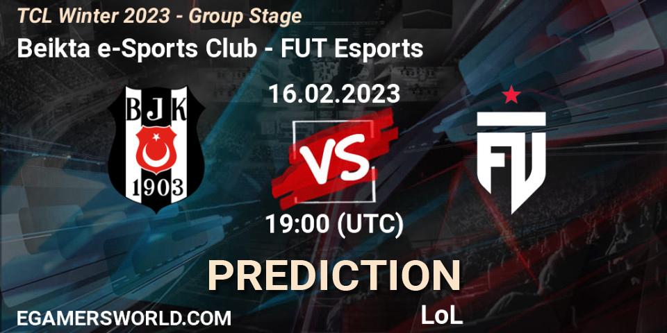 Beşiktaş e-Sports vs FUT Esports: Match Prediction. 02.03.2023 at 19:00, LoL, TCL Winter 2023 - Group Stage