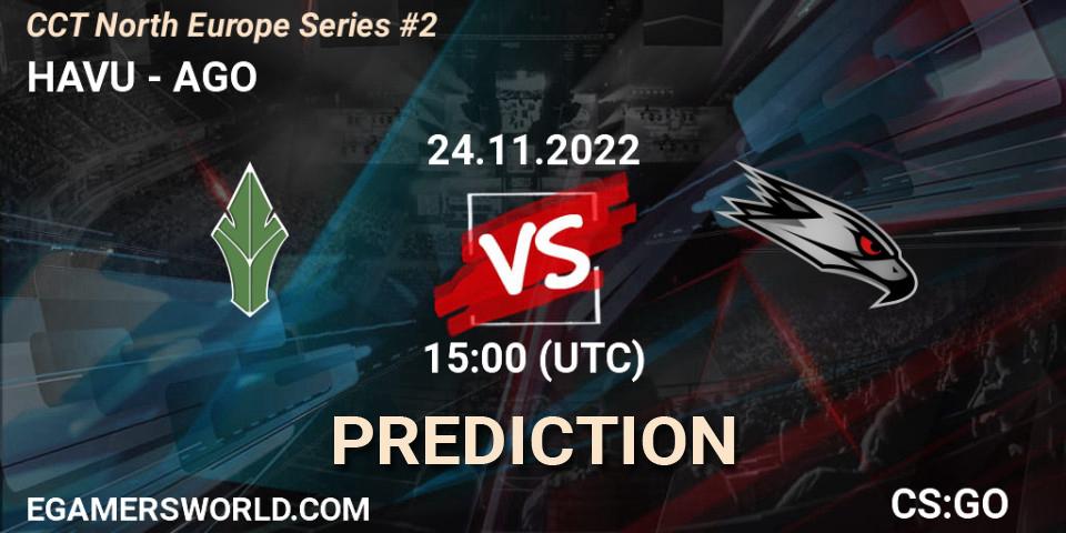 HAVU vs AGO: Match Prediction. 24.11.2022 at 15:00, Counter-Strike (CS2), CCT North Europe Series #2