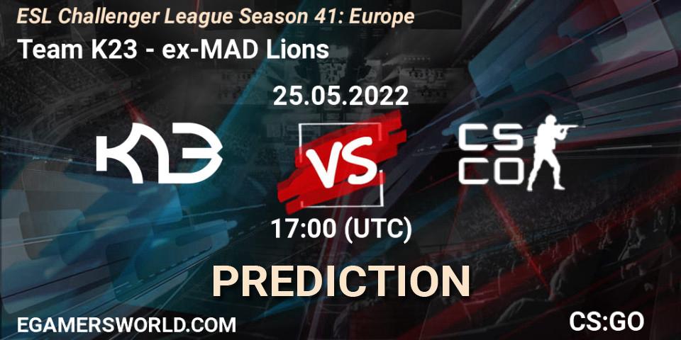 Team K23 vs ex-MAD Lions: Match Prediction. 28.05.2022 at 17:00, Counter-Strike (CS2), ESL Challenger League Season 41: Europe