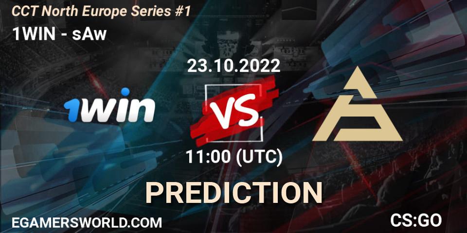 1WIN vs sAw: Match Prediction. 23.10.22, CS2 (CS:GO), CCT North Europe Series #1