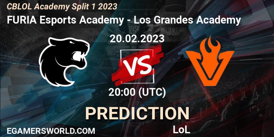FURIA Esports Academy vs Los Grandes Academy: Match Prediction. 20.02.2023 at 20:00, LoL, CBLOL Academy Split 1 2023