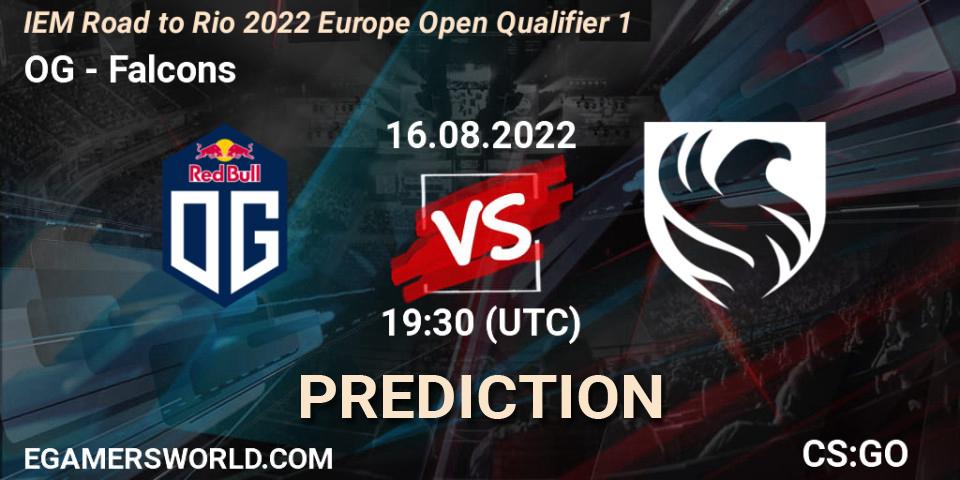 OG vs Falcons: Match Prediction. 16.08.2022 at 19:40, Counter-Strike (CS2), IEM Road to Rio 2022 Europe Open Qualifier 1