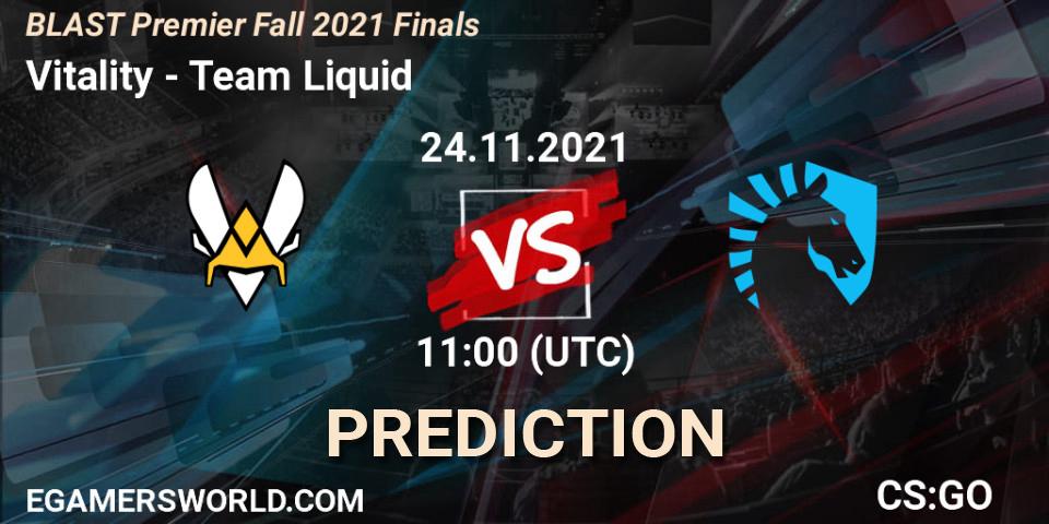 Vitality vs Team Liquid: Match Prediction. 24.11.21, CS2 (CS:GO), BLAST Premier Fall 2021 Finals