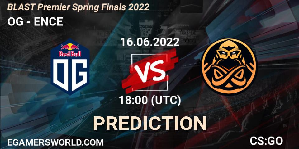 OG vs ENCE: Match Prediction. 16.06.22, CS2 (CS:GO), BLAST Premier Spring Finals 2022 