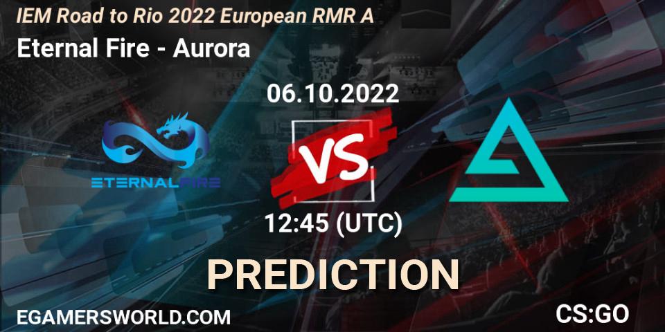 Eternal Fire vs Aurora: Match Prediction. 06.10.22, CS2 (CS:GO), IEM Road to Rio 2022 European RMR A