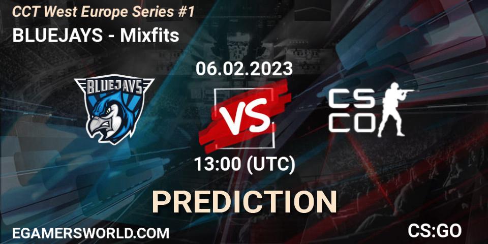 BLUEJAYS vs Mixfits: Match Prediction. 06.02.23, CS2 (CS:GO), CCT West Europe Series #1