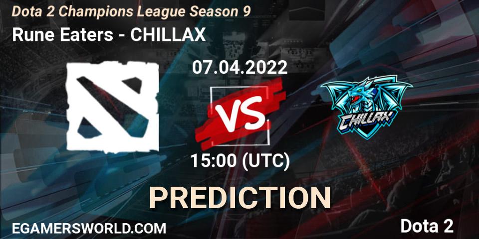 Rune Eaters vs CHILLAX: Match Prediction. 07.04.2022 at 17:15, Dota 2, Dota 2 Champions League Season 9