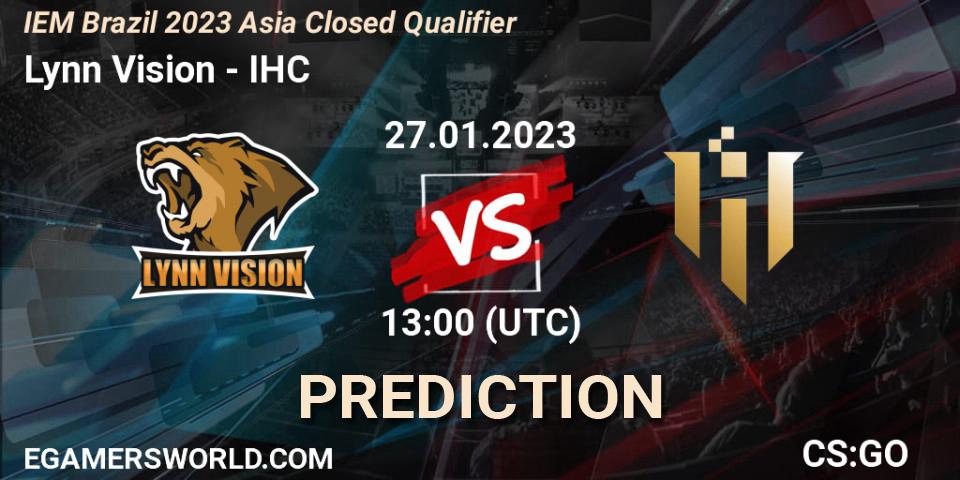Lynn Vision vs IHC: Match Prediction. 27.01.2023 at 13:00, Counter-Strike (CS2), IEM Brazil Rio 2023 Asia Closed Qualifier