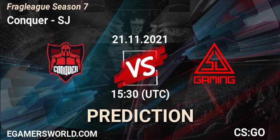Conquer vs SJ: Match Prediction. 21.11.21, CS2 (CS:GO), Fragleague Season 7