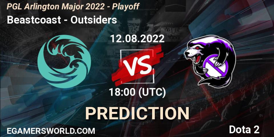 Beastcoast vs Outsiders: Match Prediction. 12.08.2022 at 18:36, Dota 2, PGL Arlington Major 2022 - Playoff