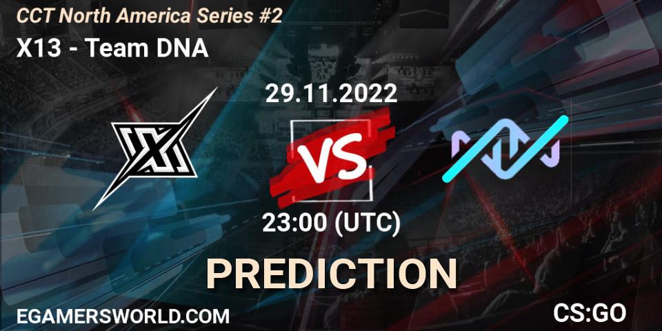 X13 vs Team DNA: Match Prediction. 29.11.22, CS2 (CS:GO), CCT North America Series #2