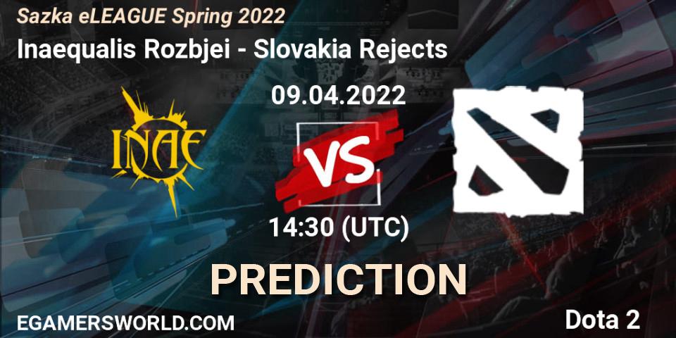 Inaequalis Rozbíječi vs Slovakia Rejects: Match Prediction. 09.04.2022 at 16:00, Dota 2, Sazka eLEAGUE Spring 2022
