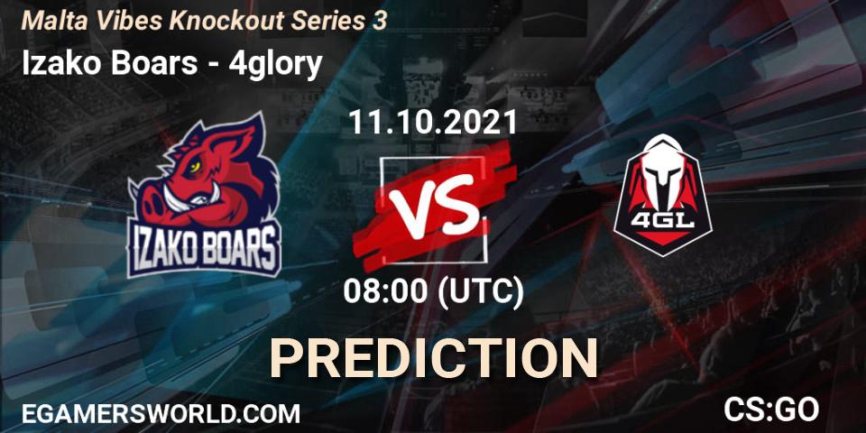 Izako Boars vs 4glory: Match Prediction. 11.10.2021 at 08:00, Counter-Strike (CS2), Malta Vibes Knockout Series 3