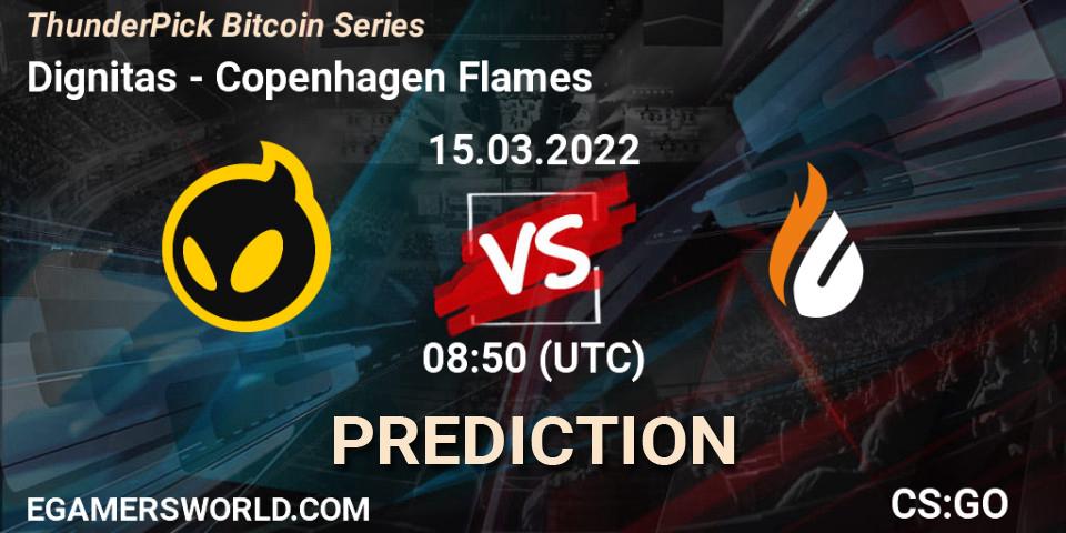 Dignitas vs Copenhagen Flames: Match Prediction. 15.03.2022 at 12:20, Counter-Strike (CS2), ThunderPick Bitcoin Series
