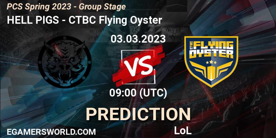 HELL PIGS vs CTBC Flying Oyster: Match Prediction. 05.02.23, LoL, PCS Spring 2023 - Group Stage