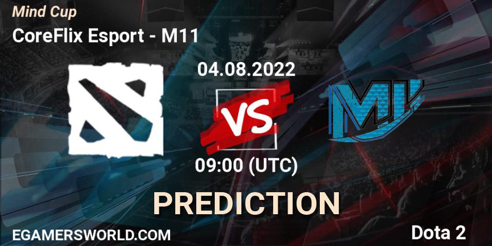 CoreFlix Esport vs M11: Match Prediction. 04.08.2022 at 09:12, Dota 2, Mind Cup