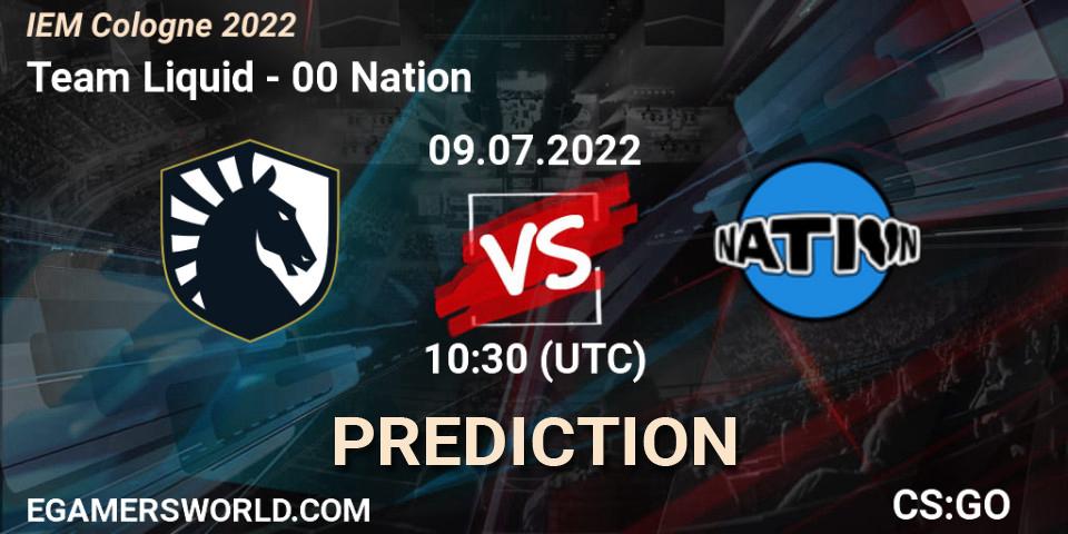 Team Liquid vs 00 Nation: Match Prediction. 09.07.2022 at 10:30, Counter-Strike (CS2), IEM Cologne 2022