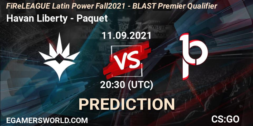 Havan Liberty vs Paquetá: Match Prediction. 11.09.2021 at 21:00, Counter-Strike (CS2), FiReLEAGUE Latin Power Fall 2021 - BLAST Premier Qualifier