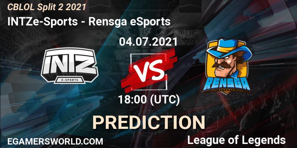 INTZ e-Sports vs Rensga eSports: Match Prediction. 04.07.2021 at 18:00, LoL, CBLOL Split 2 2021