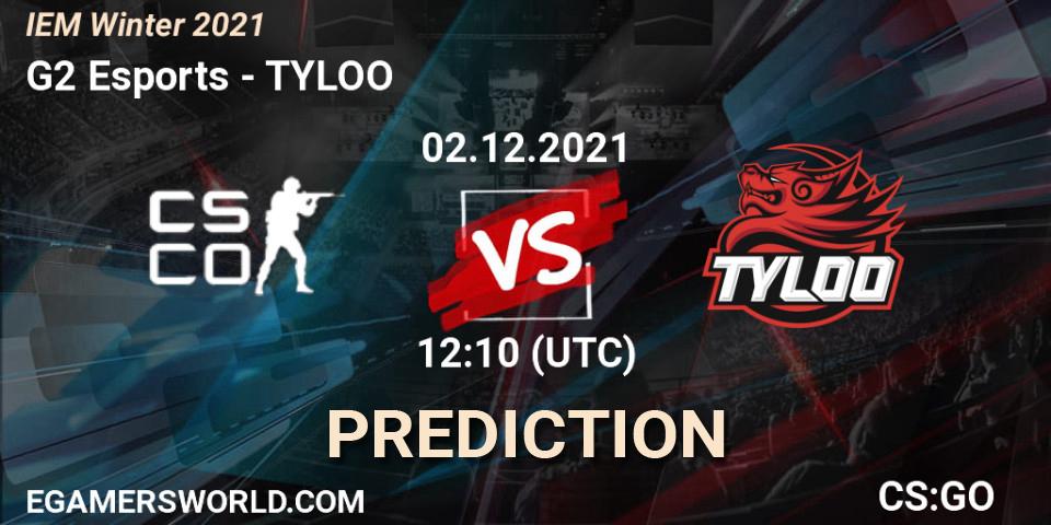 G2 Esports vs TYLOO: Match Prediction. 02.12.2021 at 13:45, Counter-Strike (CS2), IEM Winter 2021