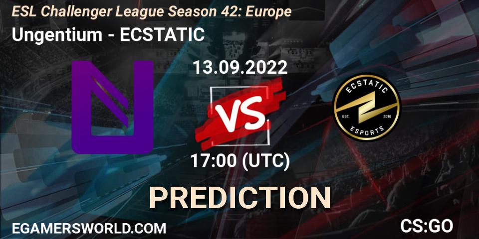 Ungentium vs ECSTATIC: Match Prediction. 13.09.2022 at 17:00, Counter-Strike (CS2), ESL Challenger League Season 42: Europe