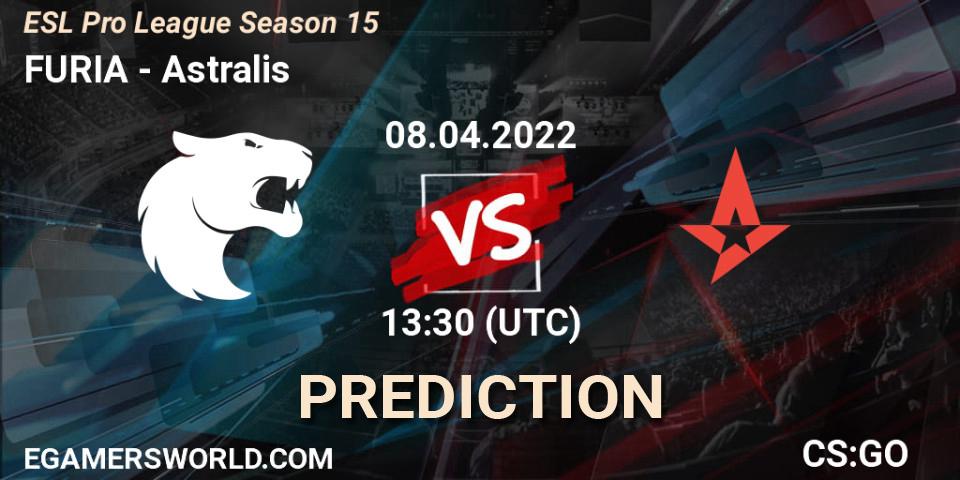 FURIA vs Astralis: Match Prediction. 08.04.2022 at 13:30, Counter-Strike (CS2), ESL Pro League Season 15