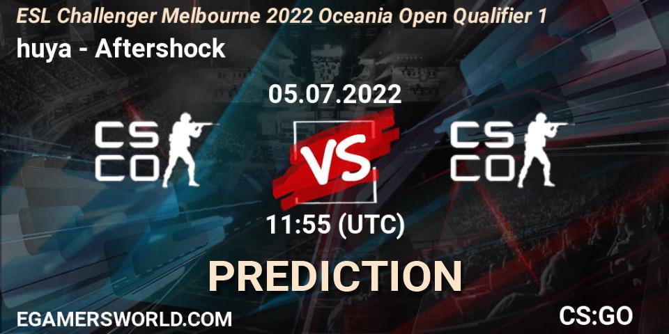 huya vs Aftershock: Match Prediction. 05.07.2022 at 11:55, Counter-Strike (CS2), ESL Challenger Melbourne 2022 Oceania Open Qualifier 1
