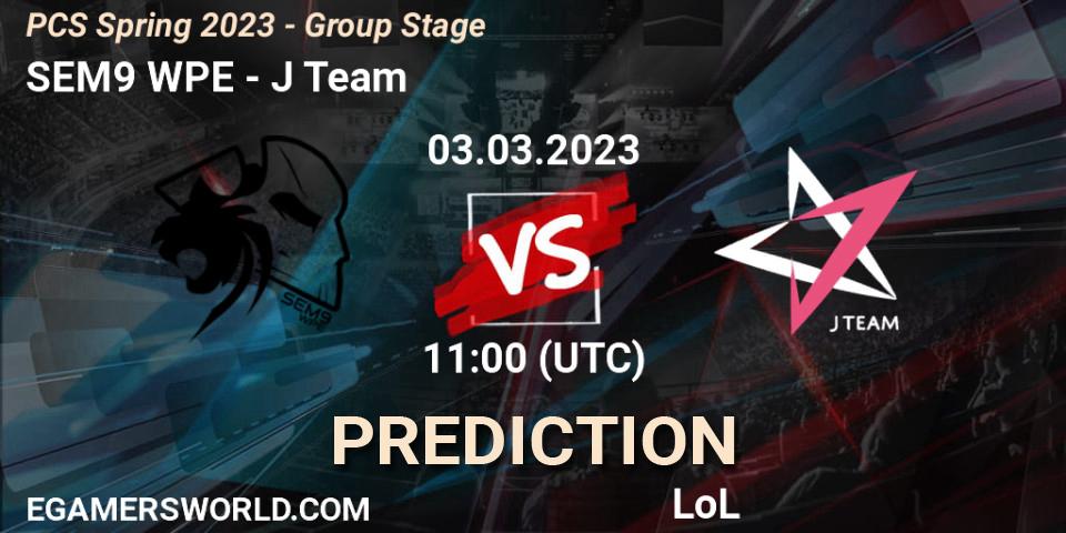 SEM9 WPE vs J Team: Match Prediction. 11.02.23, LoL, PCS Spring 2023 - Group Stage