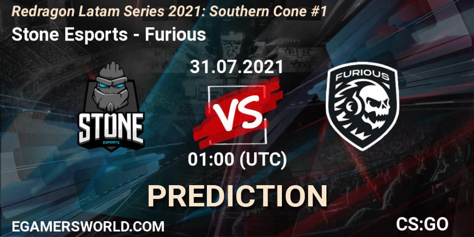 Stone Esports vs Furious: Match Prediction. 31.07.2021 at 00:45, Counter-Strike (CS2), Redragon Latam Series 2021: Southern Cone #1