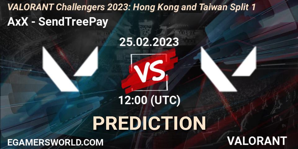 AxX vs SendTreePay: Match Prediction. 25.02.2023 at 10:00, VALORANT, VALORANT Challengers 2023: Hong Kong and Taiwan Split 1