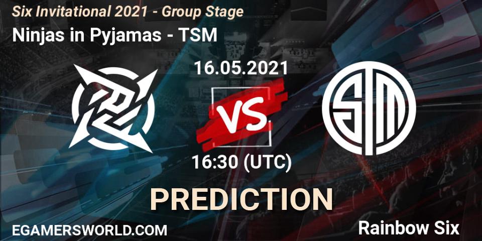 Ninjas in Pyjamas vs TSM: Match Prediction. 16.05.2021 at 16:30, Rainbow Six, Six Invitational 2021 - Group Stage