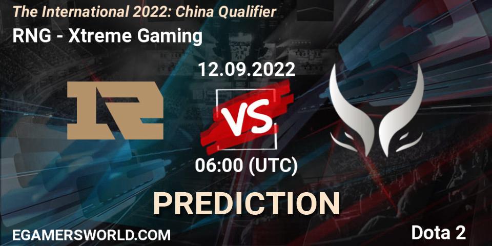 RNG vs Xtreme Gaming: Match Prediction. 12.09.22, Dota 2, The International 2022: China Qualifier