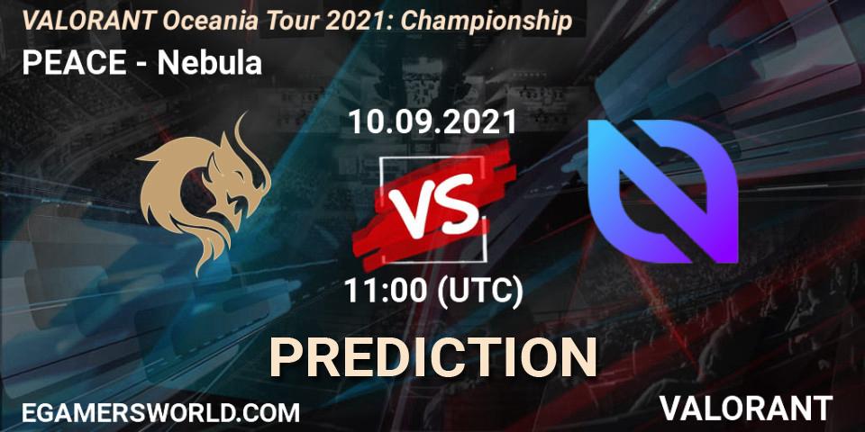 PEACE vs Nebula: Match Prediction. 10.09.2021 at 11:50, VALORANT, VALORANT Oceania Tour 2021: Championship