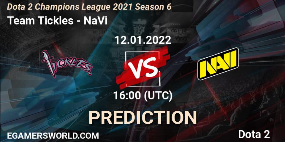 Team Tickles vs NaVi: Match Prediction. 12.01.2022 at 16:02, Dota 2, Dota 2 Champions League 2021 Season 6