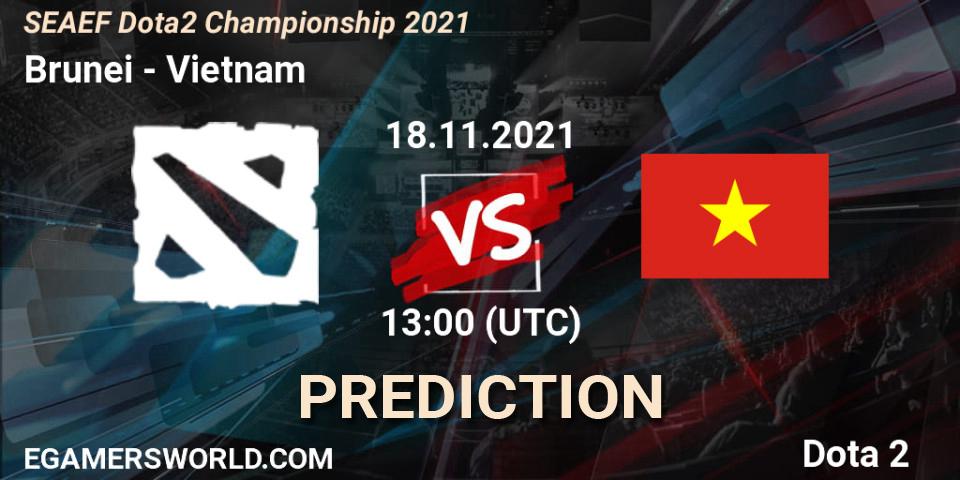 Brunei vs Vietnam: Match Prediction. 18.11.2021 at 13:03, Dota 2, SEAEF Dota2 Championship 2021