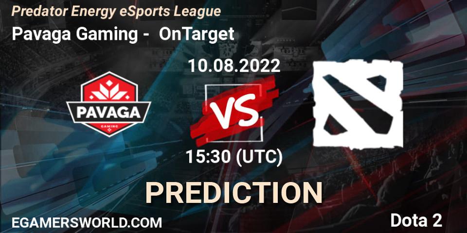 Pavaga Gaming vs OnTarget: Match Prediction. 10.08.22, Dota 2, Predator Energy eSports League