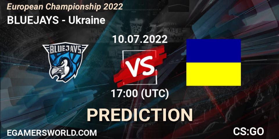 BLUEJAYS vs Ukraine: Match Prediction. 10.07.22, CS2 (CS:GO), European Championship 2022