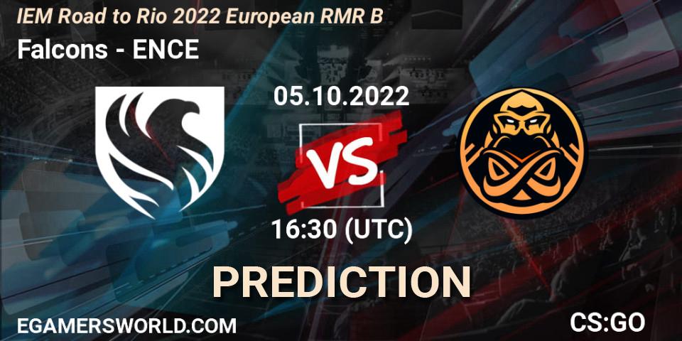 Falcons vs ENCE: Match Prediction. 05.10.22, CS2 (CS:GO), IEM Road to Rio 2022 European RMR B